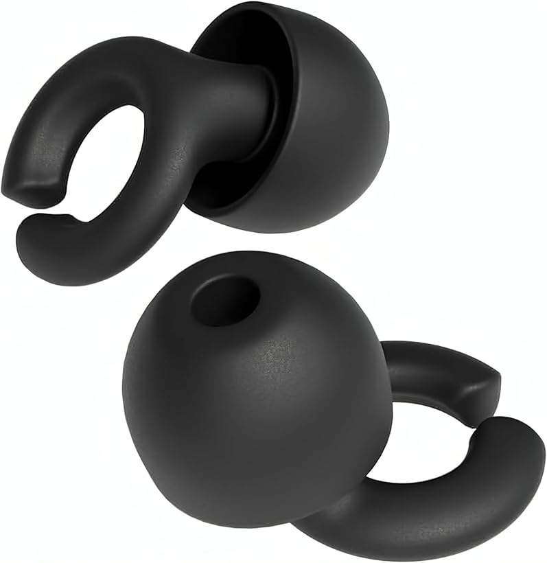 HEAR HUSH HOOPS Reusable Silicone Horseshoe Designed Reduction Black